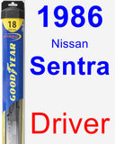 Driver Wiper Blade for 1986 Nissan Sentra - Hybrid