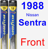 Front Wiper Blade Pack for 1988 Nissan Sentra - Hybrid