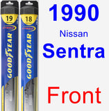 Front Wiper Blade Pack for 1990 Nissan Sentra - Hybrid