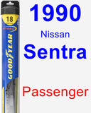 Passenger Wiper Blade for 1990 Nissan Sentra - Hybrid