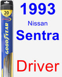 Driver Wiper Blade for 1993 Nissan Sentra - Hybrid