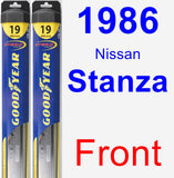 Front Wiper Blade Pack for 1986 Nissan Stanza - Hybrid