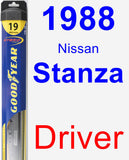 Driver Wiper Blade for 1988 Nissan Stanza - Hybrid