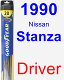 Driver Wiper Blade for 1990 Nissan Stanza - Hybrid