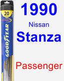 Passenger Wiper Blade for 1990 Nissan Stanza - Hybrid