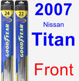 Front Wiper Blade Pack for 2007 Nissan Titan - Hybrid