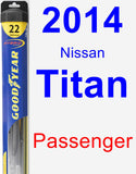 Passenger Wiper Blade for 2014 Nissan Titan - Hybrid