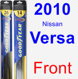 Front Wiper Blade Pack for 2010 Nissan Versa - Hybrid