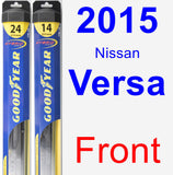 Front Wiper Blade Pack for 2015 Nissan Versa - Hybrid