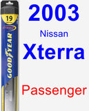 Passenger Wiper Blade for 2003 Nissan Xterra - Hybrid