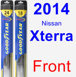 Front Wiper Blade Pack for 2014 Nissan Xterra - Hybrid