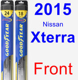 Front Wiper Blade Pack for 2015 Nissan Xterra - Hybrid