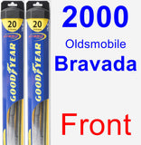 Front Wiper Blade Pack for 2000 Oldsmobile Bravada - Hybrid