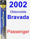 Passenger Wiper Blade for 2002 Oldsmobile Bravada - Hybrid