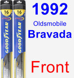 Front Wiper Blade Pack for 1992 Oldsmobile Bravada - Hybrid