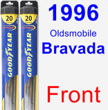 Front Wiper Blade Pack for 1996 Oldsmobile Bravada - Hybrid