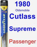 Passenger Wiper Blade for 1980 Oldsmobile Cutlass Supreme - Hybrid