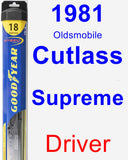 Driver Wiper Blade for 1981 Oldsmobile Cutlass Supreme - Hybrid