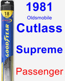 Passenger Wiper Blade for 1981 Oldsmobile Cutlass Supreme - Hybrid