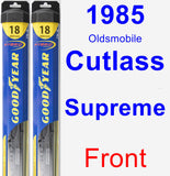 Front Wiper Blade Pack for 1985 Oldsmobile Cutlass Supreme - Hybrid