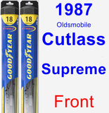 Front Wiper Blade Pack for 1987 Oldsmobile Cutlass Supreme - Hybrid