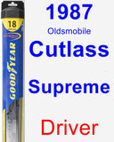 Driver Wiper Blade for 1987 Oldsmobile Cutlass Supreme - Hybrid