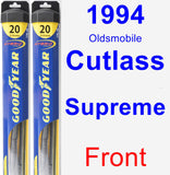 Front Wiper Blade Pack for 1994 Oldsmobile Cutlass Supreme - Hybrid