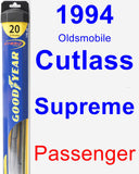 Passenger Wiper Blade for 1994 Oldsmobile Cutlass Supreme - Hybrid