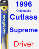 Driver Wiper Blade for 1996 Oldsmobile Cutlass Supreme - Hybrid