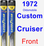 Front Wiper Blade Pack for 1972 Oldsmobile Custom Cruiser - Hybrid