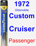Passenger Wiper Blade for 1972 Oldsmobile Custom Cruiser - Hybrid