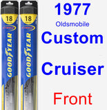 Front Wiper Blade Pack for 1977 Oldsmobile Custom Cruiser - Hybrid