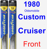 Front Wiper Blade Pack for 1980 Oldsmobile Custom Cruiser - Hybrid