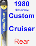 Rear Wiper Blade for 1980 Oldsmobile Custom Cruiser - Hybrid