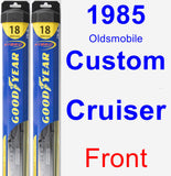 Front Wiper Blade Pack for 1985 Oldsmobile Custom Cruiser - Hybrid