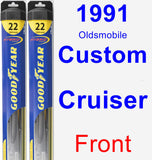 Front Wiper Blade Pack for 1991 Oldsmobile Custom Cruiser - Hybrid