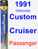 Passenger Wiper Blade for 1991 Oldsmobile Custom Cruiser - Hybrid