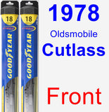 Front Wiper Blade Pack for 1978 Oldsmobile Cutlass - Hybrid