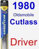 Driver Wiper Blade for 1980 Oldsmobile Cutlass - Hybrid