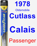 Passenger Wiper Blade for 1978 Oldsmobile Cutlass Calais - Hybrid