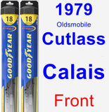 Front Wiper Blade Pack for 1979 Oldsmobile Cutlass Calais - Hybrid