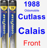 Front Wiper Blade Pack for 1988 Oldsmobile Cutlass Calais - Hybrid