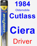 Driver Wiper Blade for 1984 Oldsmobile Cutlass Ciera - Hybrid