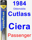 Passenger Wiper Blade for 1984 Oldsmobile Cutlass Ciera - Hybrid