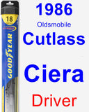 Driver Wiper Blade for 1986 Oldsmobile Cutlass Ciera - Hybrid