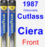 Front Wiper Blade Pack for 1987 Oldsmobile Cutlass Ciera - Hybrid