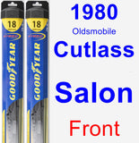 Front Wiper Blade Pack for 1980 Oldsmobile Cutlass Salon - Hybrid