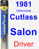 Driver Wiper Blade for 1981 Oldsmobile Cutlass Salon - Hybrid