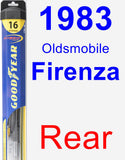 Rear Wiper Blade for 1983 Oldsmobile Firenza - Hybrid