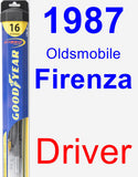 Driver Wiper Blade for 1987 Oldsmobile Firenza - Hybrid